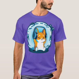 Dj Fox Headphones - Musik Premium T-Shirt