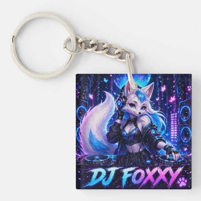 DJ FOXXY DOPPELSEITIG SCHLÜSSELANHÄNGER (Vorderseite)