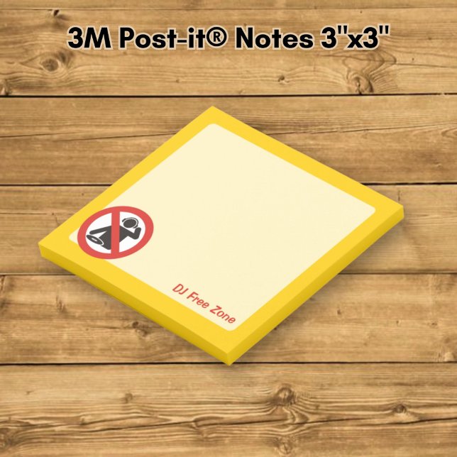 DJ Free Zone Post-it Klebezettel (Von Creator hochgeladen)