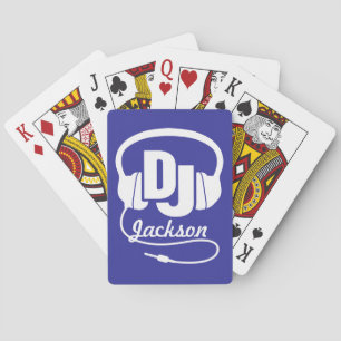 DJ Fügen Sie Ihren Namen Musikspielkarten hinzu Spielkarten