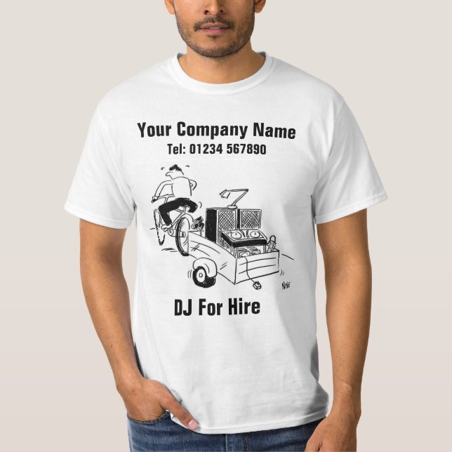 DJ für Cartoon zur Personalisierung T-Shirt (Vorderseite)