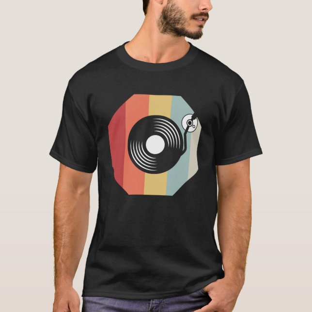 DJ für Mens Graphic Techno Discjockey Disk Jockey T-Shirt (Vorderseite)