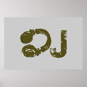 Dj für Wände, Musik spielen Poster