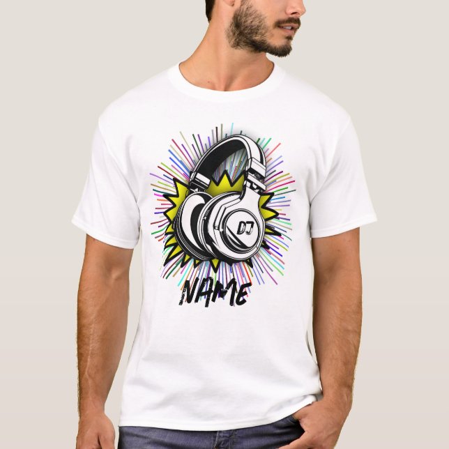 DJ-Geschenk mit Namen - Personalisiertes Geschenk T-Shirt (Vorderseite)