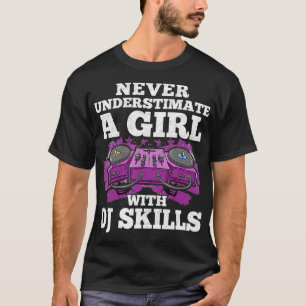 DJ Girl - Funny Disk Jockey Vinyl Record T-Shirt