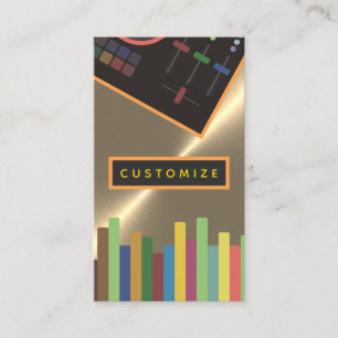 DJ Gold Imitats Chrome Mixer Business Card 2019 Visitenkarte