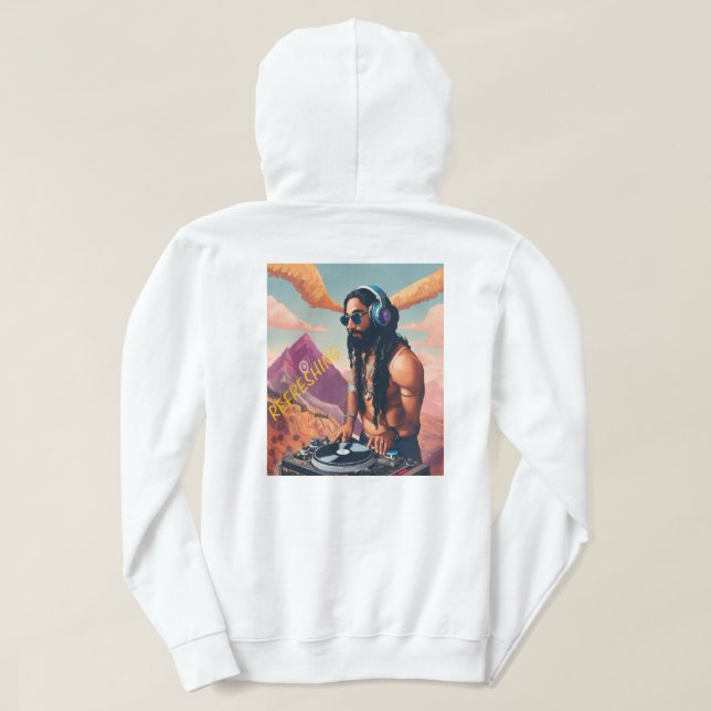 "DJ Groove Vibes T - Shirt" Hoodie (Design Rückseite)