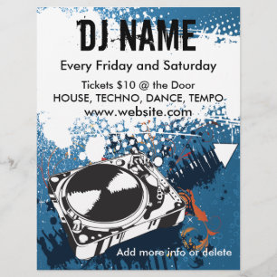 DJ Grunge-Musik-Flyer Flyer