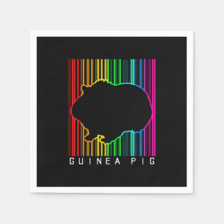 DJ Guinea Pig Techno Edm Animal Rave Star Rainbow Serviette