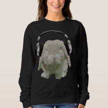 DJ-Häschen mit Kopfhörer-Spaß-Musikfreund