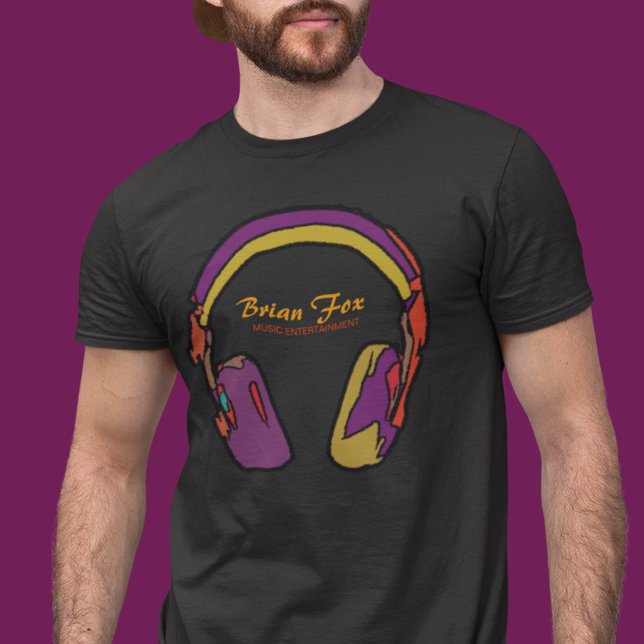 DJ-Headphone-Musik personalisiert T-Shirt (Von Creator hochgeladen)