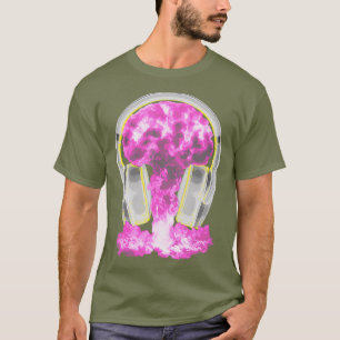 DJ Headphones Atombomb - Coole Disk Jockey EDM T-Shirt