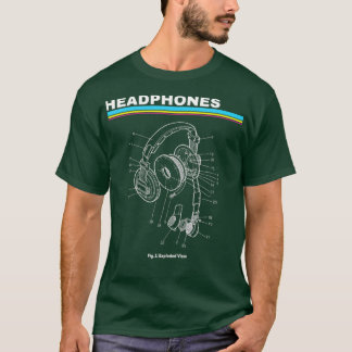 DJ Headphones Explosionsfähige View Disk Jockey T-Shirt