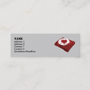 DJ Heart Turntable Visitenkarten Mini Visitenkarte