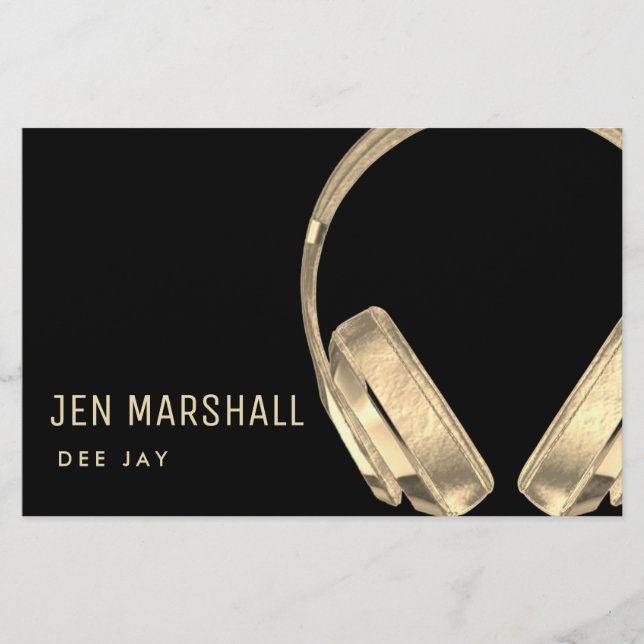 DJ Imitats Gold Effect Music Flyer (Vorne)