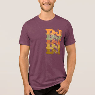 DJ in different colors Tri-Blend Shirt