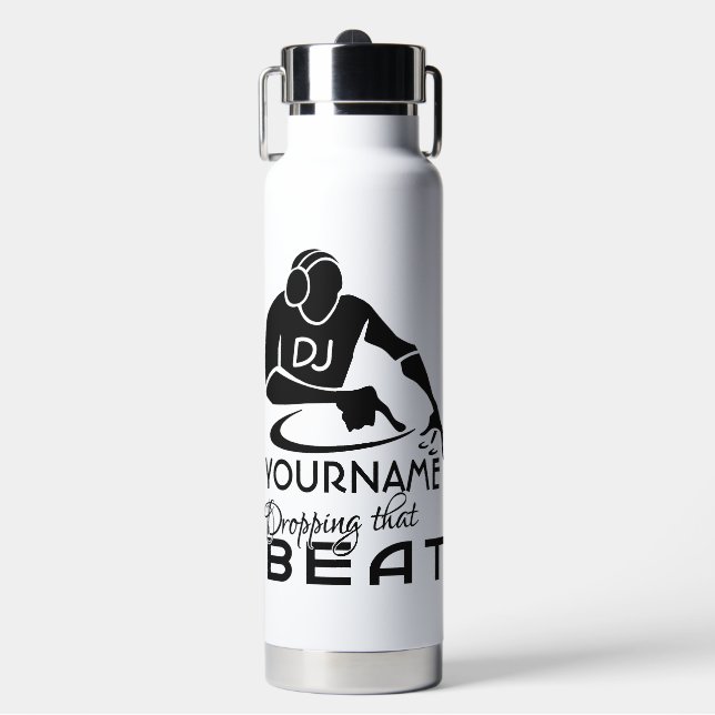 DJ individuelle Name Trinkflasche (Vorderseite)