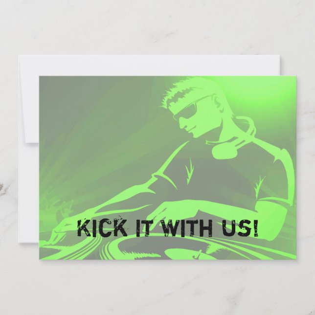 DJ-Jam-Set Einladung (Vorderseite)