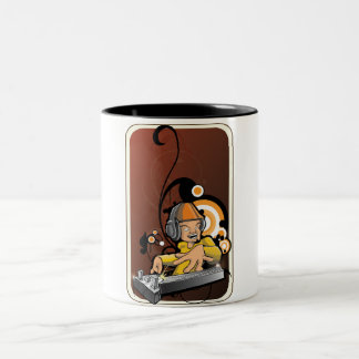DJ-Kaffee Zweifarbige Tasse