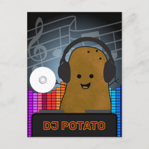 DJ Kartoffel benutzerdefiniert Postkarte