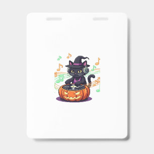 Dj Katze Halloween Oversized T-Shirt Ausweis
