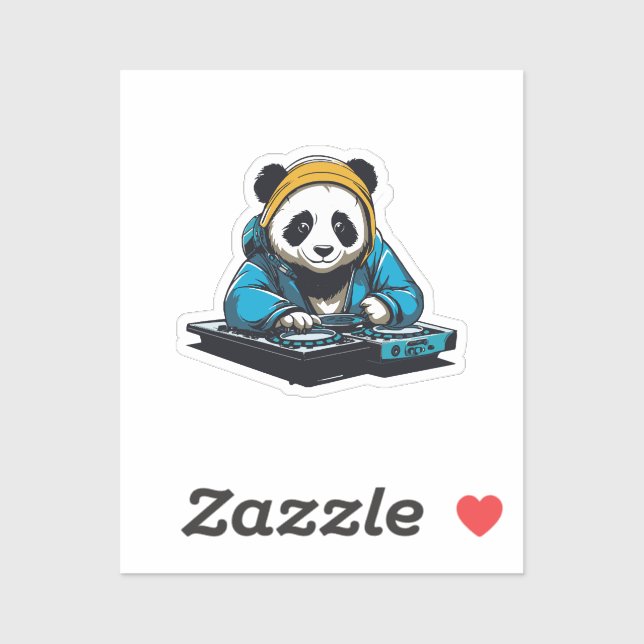 DJ Kawaii Panda Aufkleber (Blatt)