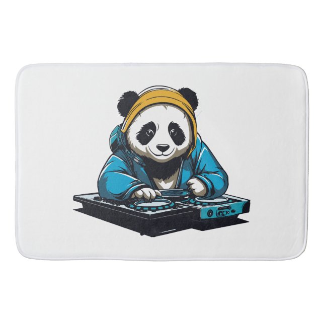 DJ Kawaii Panda Badematte (Vorderseite)