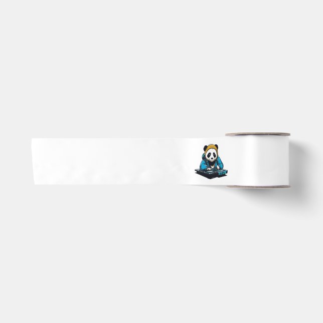 DJ Kawaii Panda Satinband (Vorderseite)