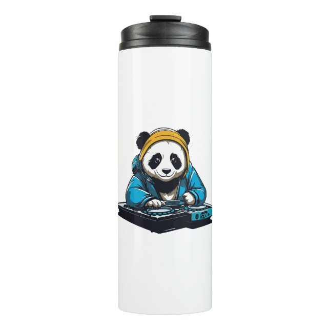 DJ Kawaii Panda Thermosbecher (Vorderseite)