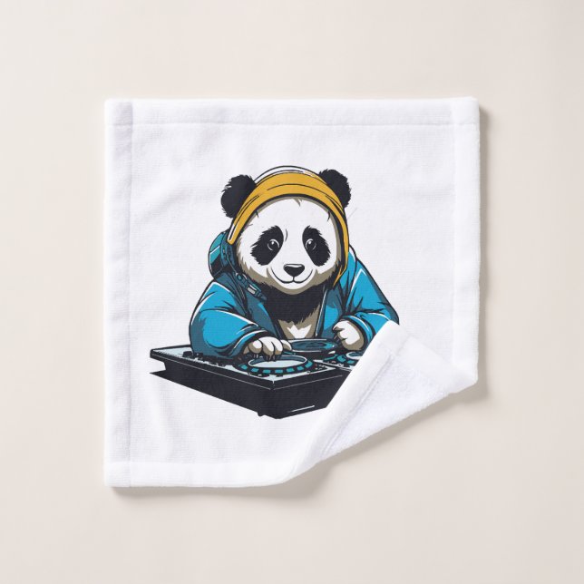 DJ Kawaii Panda Waschlappen (Waschlappen)