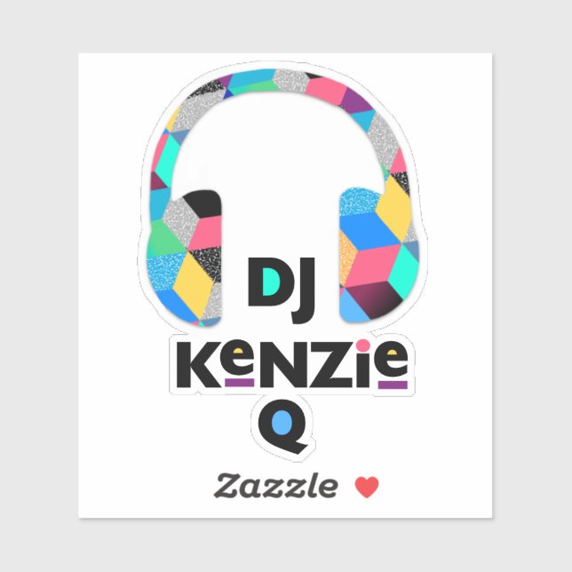 DJ Kenzie Q Cut Vinyl Sticker (Blatt)