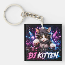 DJ KITTEN DOUBLE SIDED SCHLÜSSELANHÄNGER
