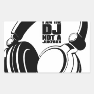 DJ KLASH-GEAR - DJ KEINE ANTRÄGE RECHTECKIGER AUFKLEBER