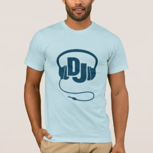 DJ-Kopfhörer-Grafik-Minze und aquamariner Herren-T T-Shirt
