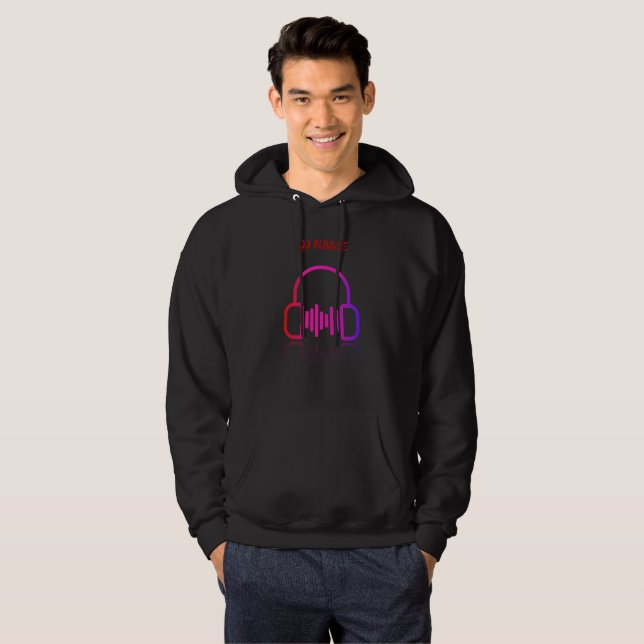 DJ Kopfhörer Hoodie (Vorne ganz)