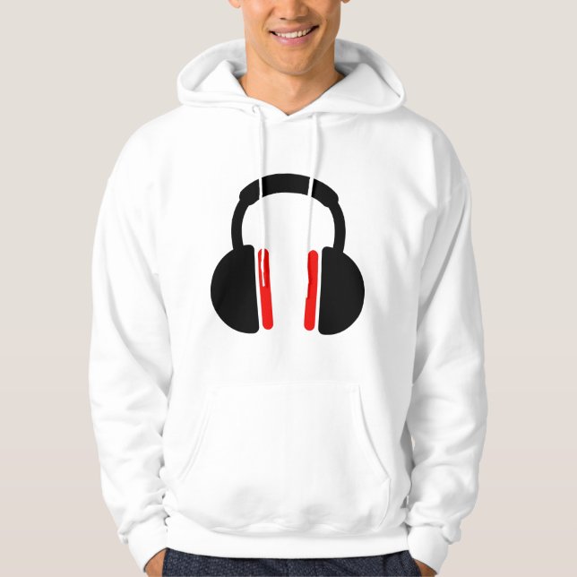 DJ-Kopfhörer Hoodie (Vorderseite)
