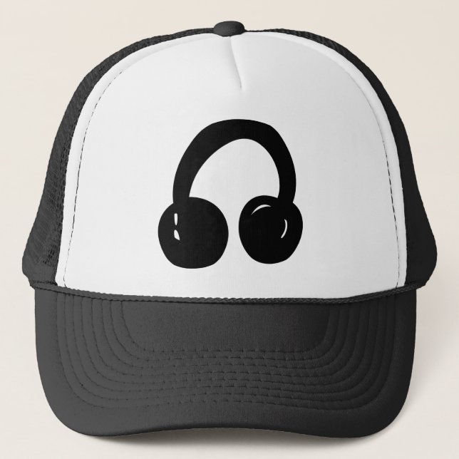 DJ-Kopfhörer Truckerkappe (Vorderseite)