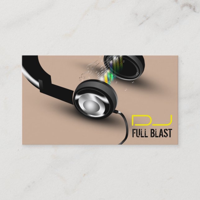 DJ-Kopfhörer-Visitenkarte Visitenkarte (Vorderseite)