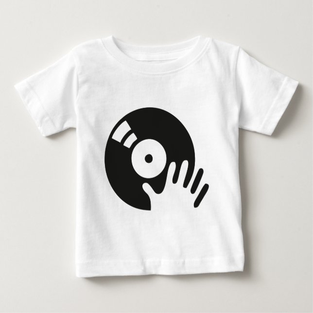 DJ-Kratzer-Turntable Baby T-shirt (Vorderseite)