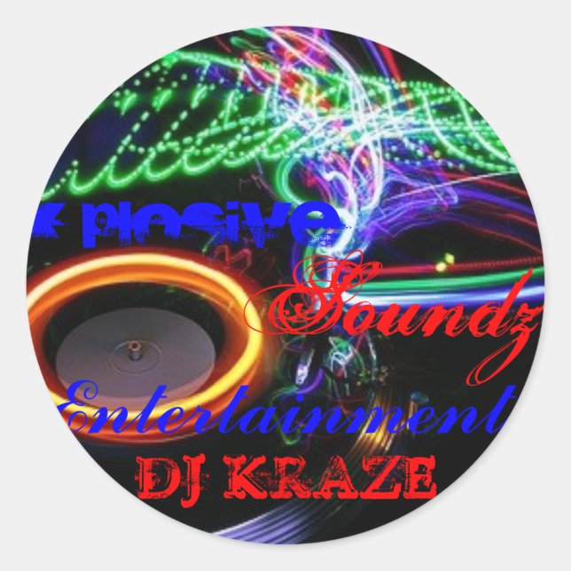 DJ KRAZE RUNDER AUFKLEBER (Vorderseite)