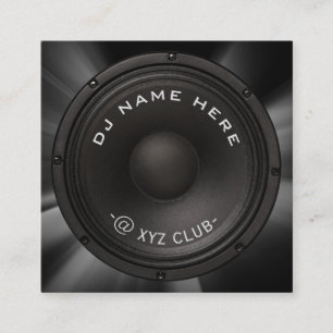 DJ Lautsprecher Business Card Quadratische Visitenkarte