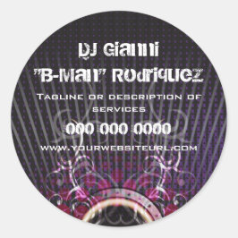 DJ-Lautsprecher wählt Werbeaufkleber Runder Aufkleber