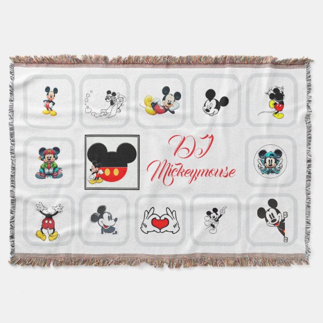 DJ Mickeymouse Throw Blanket Decke (Vorderseite)