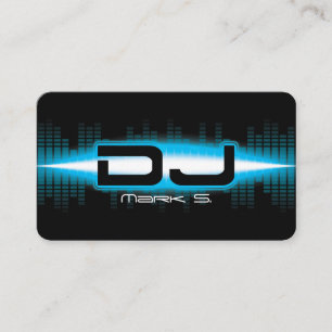 DJ Modern Sky Blue Business Card Visitenkarte