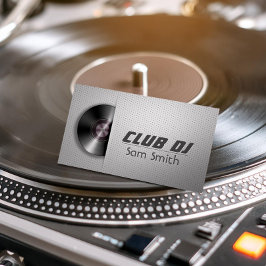 DJ Moderne Turntable Vinyl Recoder Mixer Visitenkarte