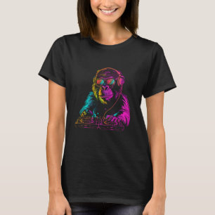 DJ Monkey Beatmaker Tanzmusik Plattenspieler DJ Mo T-Shirt