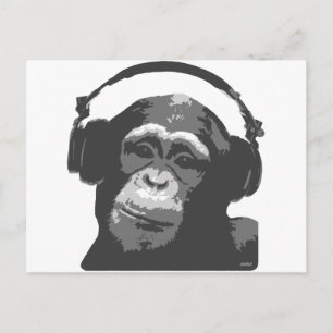 DJ MONKEY POSTKARTE