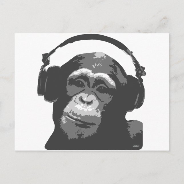 DJ MONKEY POSTKARTE (Vorderseite)
