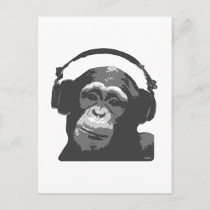 DJ MONKEY POSTKARTE