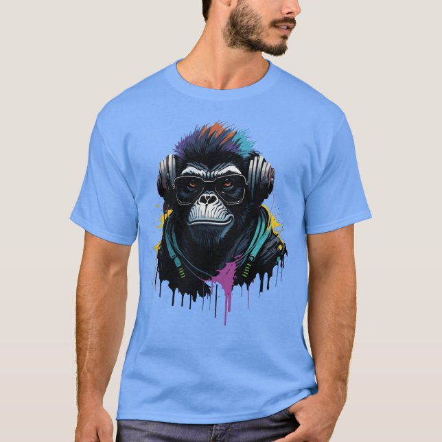DJ Monkey T-Shirt (Vorderseite)